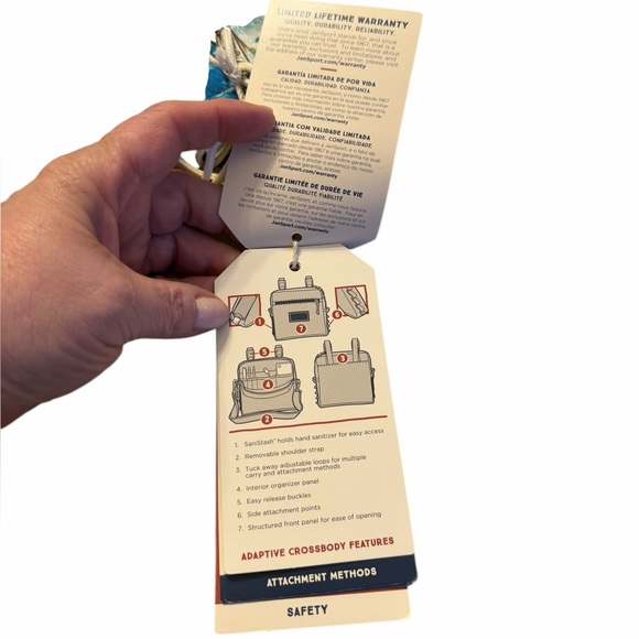 Jansport Central Adaptive Crossbody Accessory Bag. In White Flowers. NWT - Picture 3 of 10